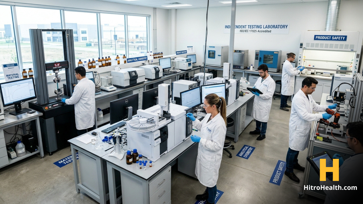 Third party laboratory testing (HitroHealth.com)